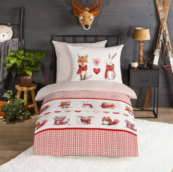 Traumschlaf Flanell Bettwäsche Fuchs Hase